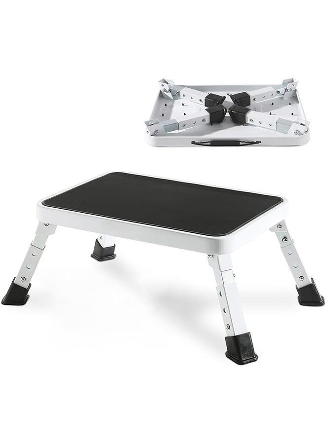 Arabest Folding Step Stool, Height-Adjustable Step Stool with Non-Slip Platform, Step Ladder for Adults or Kids in Kitchen, Home, 150KG Capacity - Image 1